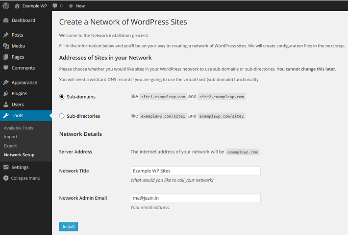 Nginx下如何设置WordPress为多站点？