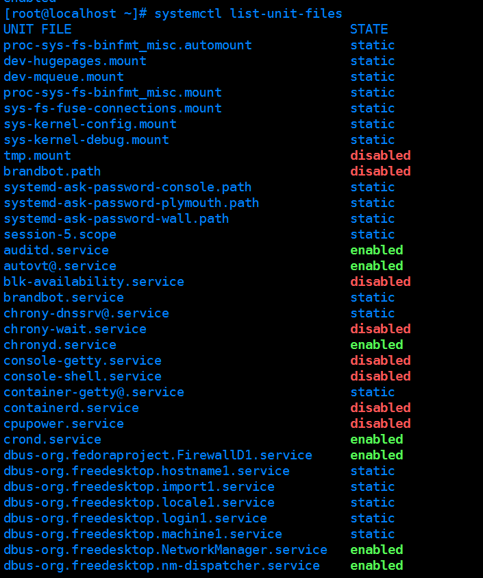 查看linux系统自带的服务启动文件