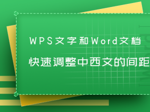 WPS文字和Word文档快速调整中西文间的间距