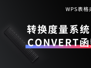 WPS表格办公—转换度量系统的CONVERT函数