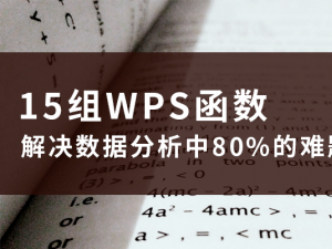 15组WPS函数，解决数据分析中80%的难题